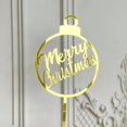 thumbnail image 1 of Decoración navideña con letras acrílicas, inserto para pastel de Feliz Navidad, carrito de alce bonito, adornos para pastel, 2022, 1 of 4