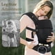 thumbnail image 5 of Safotad Portabebés con soporte lumbar, portabebés ergonómico para recién nacidos y niños pequeños, portabebés frontal reversible con anillo para colgar, portabebés fácil ajustable para mamá papá, negr, 5 of 5