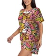 thumbnail image 3 of Womens Pajama Sets With Pocket, Fruit-flavored ice-cream Lounge Sets Short Sleeve Sleepwear PJ Sets for Women, 3 of 6