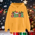 thumbnail image 6 of Tops for Women Plus Size Hooded Long Sleeved Casual Loose Printed Off Shoulder Sleeves Sweatshirt Womens Blouse Yellow XXL, 6 of 6