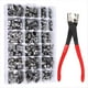thumbnail image 1 of 130 Abrazaderas de Acero Inoxidable con Sinfín para Manguera de Agua y Combustible + 1 Alicate para Abrazadera de Manguera, 1 of 5