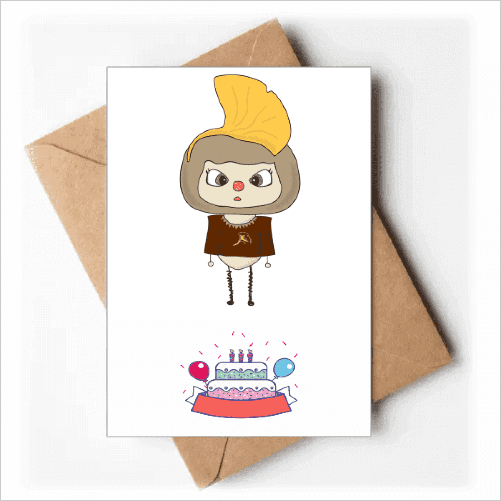ginkgo en yellow leave autumn uu Happy Birthday Greeting Cards Envelopes Blank
