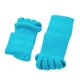 thumbnail image 3 of Soidarity 1 par de calcetines transpirables de algodón para pedicura, amigables con la piel, lavables, todo incluido, calcetines de alineación Cuidado de los pies Azul oscuro, 3 of 6