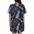 thumbnail image 6 of Daiia Anchor and Lighthouse Pattern Womens Pajama Sets Short Sleeve Pajamas for Women Sets Soft Lounge Sets Casual Round Neck Sleepwear PJS-, 6 of 7