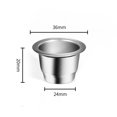 thumbnail image 2 of Filtro de café de acero inoxidable Relleno de taza de cápsula recargable Reutilizable (A) Ehuebsd Libre de BPA, 2 of 7