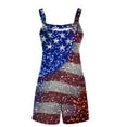 thumbnail image 5 of BLTIBY Womens Summer Suspender Shorts Overalls Independence Day Patriotic Printed Romper with Pockets 2025 Trendy Versatile Playsuit Multicolor 2 M, 5 of 5