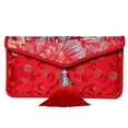 thumbnail image 2 of harmtty Marry Money Package Large Capacity Design Wedding Party Embroidery Attractive Creative Decorate Delicate Print Damask Cloth Money Envelope for Spring Festival,C, 2 of 8
