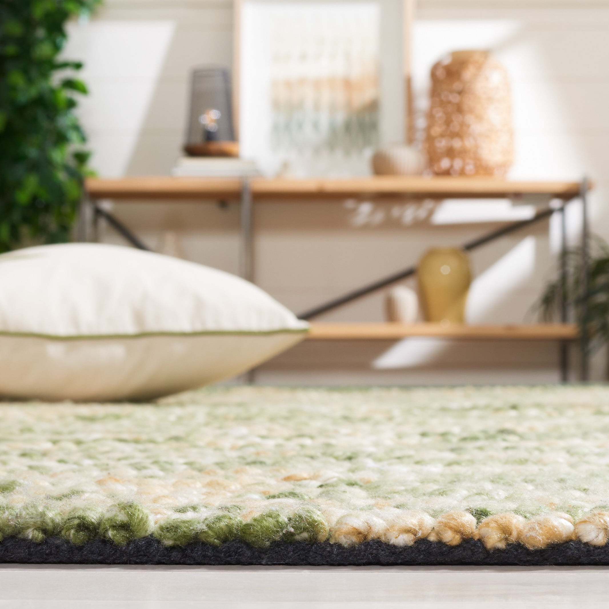 SAFAVIEH Natura Shelby Abstract Area Rug, Yellow/Green, 2' x 3'