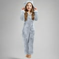 thumbnail image 3 of RUTAYY Children Girls Jumpsuits Cozy Soft Long Sleeve Solid Color with Hooded Winter Warm Thickened Home Wear Casual Holiday Romper, 3 of 5