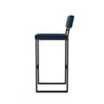 thumbnail image 3 of Amisco Everly 30 In. Bar Stool - Blue Polyurethane / Black Metal, 3 of 9