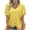 Yellow, variant on Short Batwing Sleeve Shirts for Women Regular and Plus Size V Neck Tops Loose Casual Tee Blouse Yellow Medium