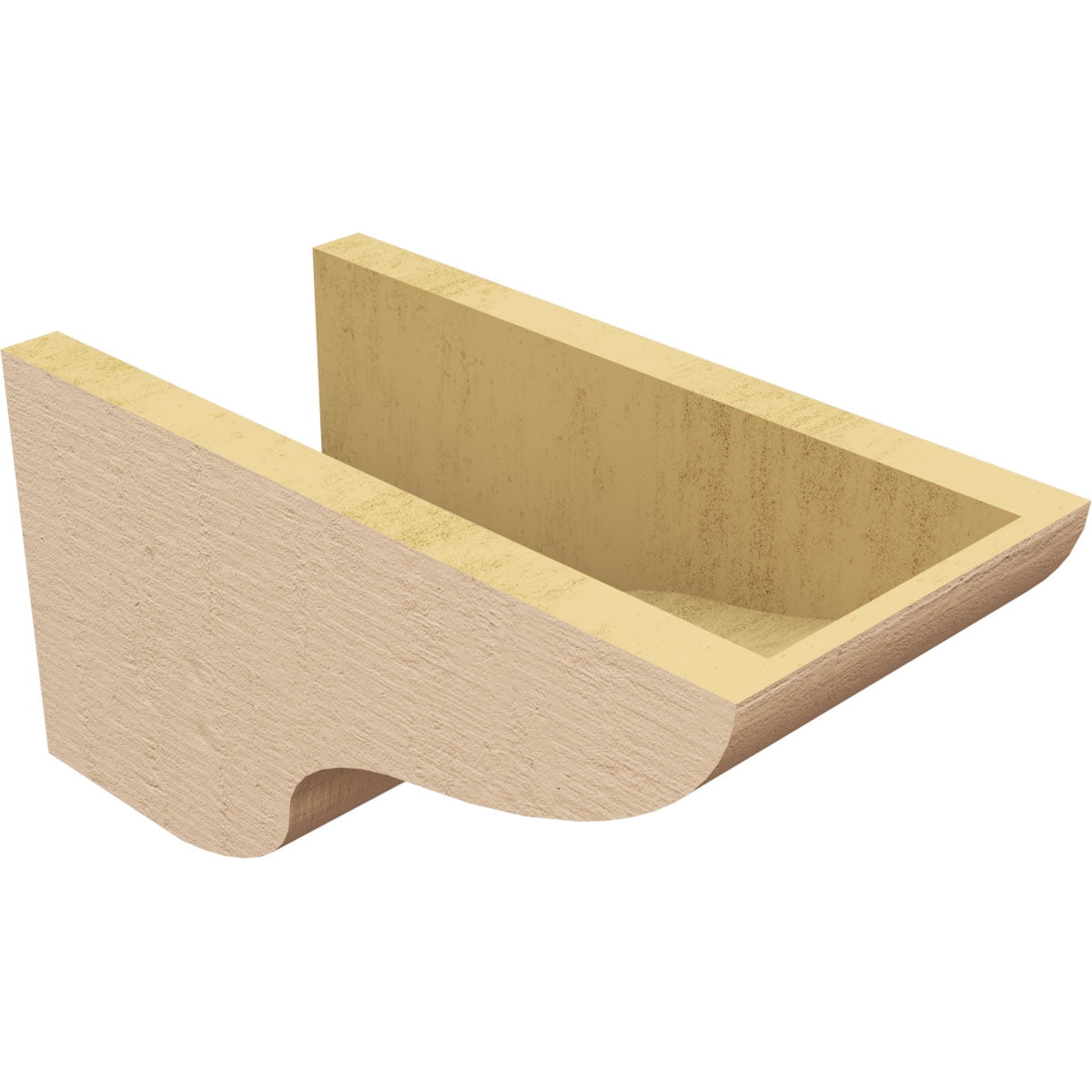 7"W x 14"D x 7"H Wide Greensboro Rough Cedar Woodgrain TimberThane Corbel, Primed Tan