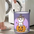 thumbnail image 7 of DouZhe Waterproof Collapsible Large Laundry Baskets, Halloween Cute Cat Pumpkin Prints Circular Hamper with Handles, 7 of 7