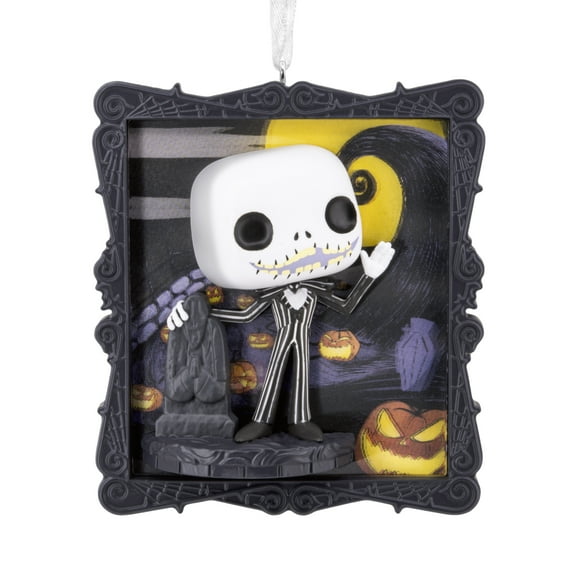 Hallmark Christmas Ornament (Disney Tim Burton's The Nightmare before Christmas Jack Skellington Funko POP! with Lenticular Dimension), 1 Count