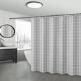 thumbnail image 6 of JGJJUGN Gray Checkered Shower Curtain Waterproof Polyester Fabric Tub Decor for Bathroom Dry Wet Separation with Hooks 180x200cm, 6 of 6