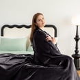 thumbnail image 6 of IR Imperial Rooms Fleece Bed Throw Blanket, Plush, Travel and Couch Fuzzy, Cozy Washable Ultrasoft Twin Size Black, 6 of 16