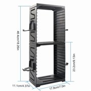 Video Game Storage Tower for PS5 PS4 Xbox Nintendo Switch Games, Universal Video Games Discs Organizers 24 PCS with Controllers Holder, Game Disk Box Stand Rack Accessories
