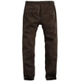 thumbnail image 4 of Pantalones a juego para hombre, delgados y cónicos, parte delantera plana, marrón oscuro 34, 4 of 6