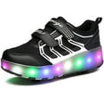 thumbnail image 4 of YAZI Kids Roller Shoes Boy Girl Sneakers with Wheels Become Sport Sneaker with Led for Christmas Birthday Children Show Gift, 4 of 15
