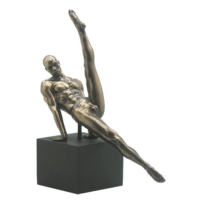 Unicorn Studios WU75750A4 Male Gymnast on Plinth Flare Bronze