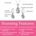 thumbnail image 3 of Cate & Chloe Isabel 18k White Gold Plated Drop Jewelry Set with Simulated Diamonds Gift for Women, 3 of 9