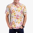 thumbnail image 2 of Balery Colorful Floral Printed Men’s Short Sleeve Polo Shirt, Midweight Men's Shirt,Golf Polo shirts -3X-Large, 2 of 8