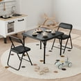 thumbnail image 1 of Folding Activity Table & 2 Padded Chairs Set - Portable Kids Desk & Chairs, No Assembly, Black, 1 of 7