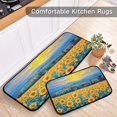 thumbnail image 6 of Coolnut Kitchen Rugs 2 Piece Waterproof Non Slip Kitchen Mat Sunflowers Kitchen Rug Set for Sink Office Kitchen Cafe, 19.7"x47.2"+19.7"x27.6" Home Decor Gifts, 6 of 7