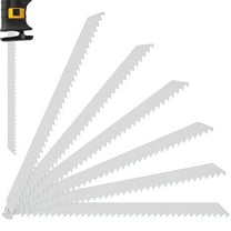 Adifare 6PCS Reciprocating Saw Blade Set 12in Stainless Steel Saw Blades 3TPI Big Tooth Unpainted Saw Blades for Frozen Meat Bones Turkey Beef