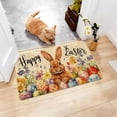 thumbnail image 5 of Cute Bunny Easter Bath Mat,Spring Festival Farmhouse Rabbits Flower Floral Butterfly Country Animal Rugs Non-Slip Bathroom Mat Rug Bath Mats Home Kitchen Door Floor Mat Carpet,24x16Inch, 5 of 7