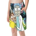 thumbnail image 2 of Rick And Morty Boy'S Swim Trunks Quick Dry Board Shorts Kids Beach Swim Shorts Bathing Suits Swimsuit, 2 of 7
