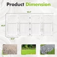 thumbnail image 7 of Homall Outdoor Patio 4 Panel Screen Enclosure,Plastic Privacy Screens, Air Conditioner Fence Panels, Trash Can Fence for Garden, White, 7 of 7