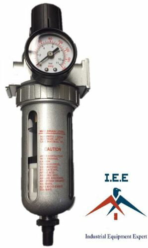 Particulate Filter Water Trap w/ Auto Drain 1/2" Mid Flow Pressure Regulator 