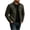 Army Green, variant on Men Faux Leather Jacket Zip Up Turndown Collar Long Sleeve Motorcycle Outerwear Casual Solid Jackets for Men