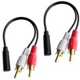 thumbnail image 2 of Cable de audio con conector en Y, audio hembra de 3,5 mm a 2 RCA macho, 2 of 6