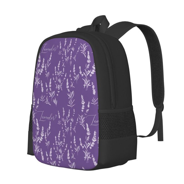 Balery Lavender Flowers Mochila para hombre y mujer - Tela Oxford 600D resistente - Gran capacidad, resistente al agua, ideal para la escuela, viajes y senderismo