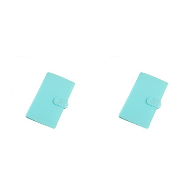 Naiovety 3 pulgadas 240 ranuras diseño simple titular de la tarjeta de crédito débito tarjetas de identificación carpeta álbum de fotos Verde 2piezas