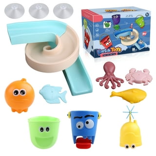 Bath Toys for Kids Ages 4-8, Wall Bathtub Toy Slide for 35PCS Bath