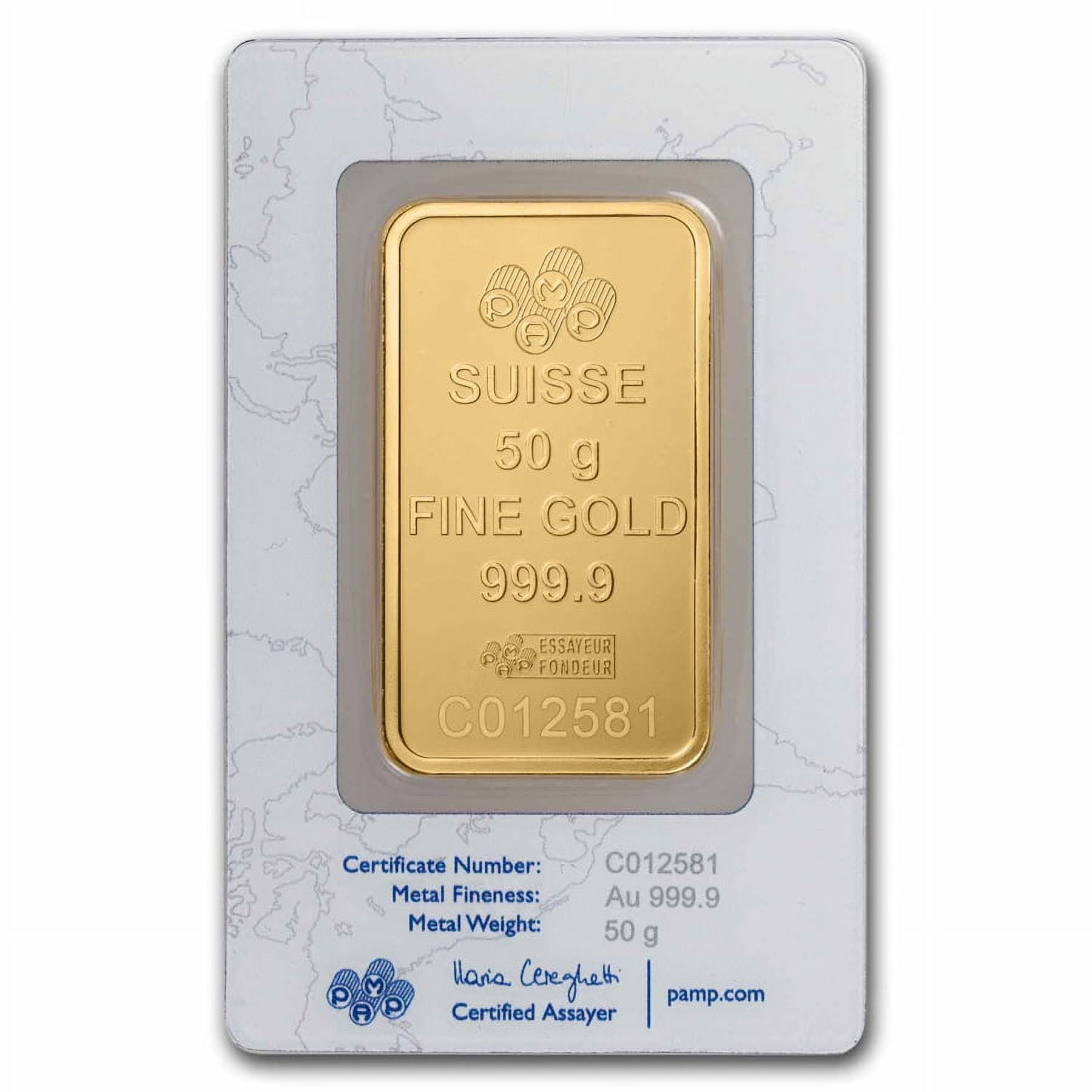 50 gram Gold Bar - PAMP Suisse Rosa (In Assay)
