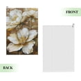 thumbnail image 2 of ONETECH White Flowers Golf Towel Microfiber Premium Golf Accessories and Gifts 1PC, 2 of 7