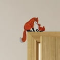 thumbnail image 7 of Jubilant Wooden Fox Door Frame Decoration Mother Son Animal Door Corner Sign Home Office Front Door Edge Topper Sitter Ornament, 7 of 7