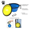 thumbnail image 3 of Collapsible Pet Bowls- Portable Silicone Food and Water Dog Bowl Set, BPA and Lead Free with Carabiner Clips for Travel- 2 Pack, 32oz Each By PETMAKER, 3 of 8