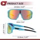 thumbnail image 4 of Gafas de montar para motocicleta Unique Bargains 1 Pc No plegables Antideslumbrantes Tri-Acetato de Celulosa PC UV400 Lente roja Marco azul rojo, 4 of 6