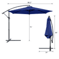 thumbnail image 6 of Lacoo 10-Foot Offset Hanging Polyester Market Outdoor Patio Umbrella with Steel Frame and Easy Tilt, Dark Blue, 6 of 7
