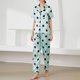 thumbnail image 4 of Camisón de mujer Gibobby Conjunto de pijamas ropa de dormir lencería Sexy Satén de Seda verde L, 4 of 5