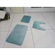 thumbnail image 3 of 2025 Bathroom Rugs Memory Foam Bath Mat Set For Bathroom, Non Slip Absorbent Velvet - Fast Drying –bathroom Rug And Contour Rug Set 3 Piece - Sky Blue, 3 of 4