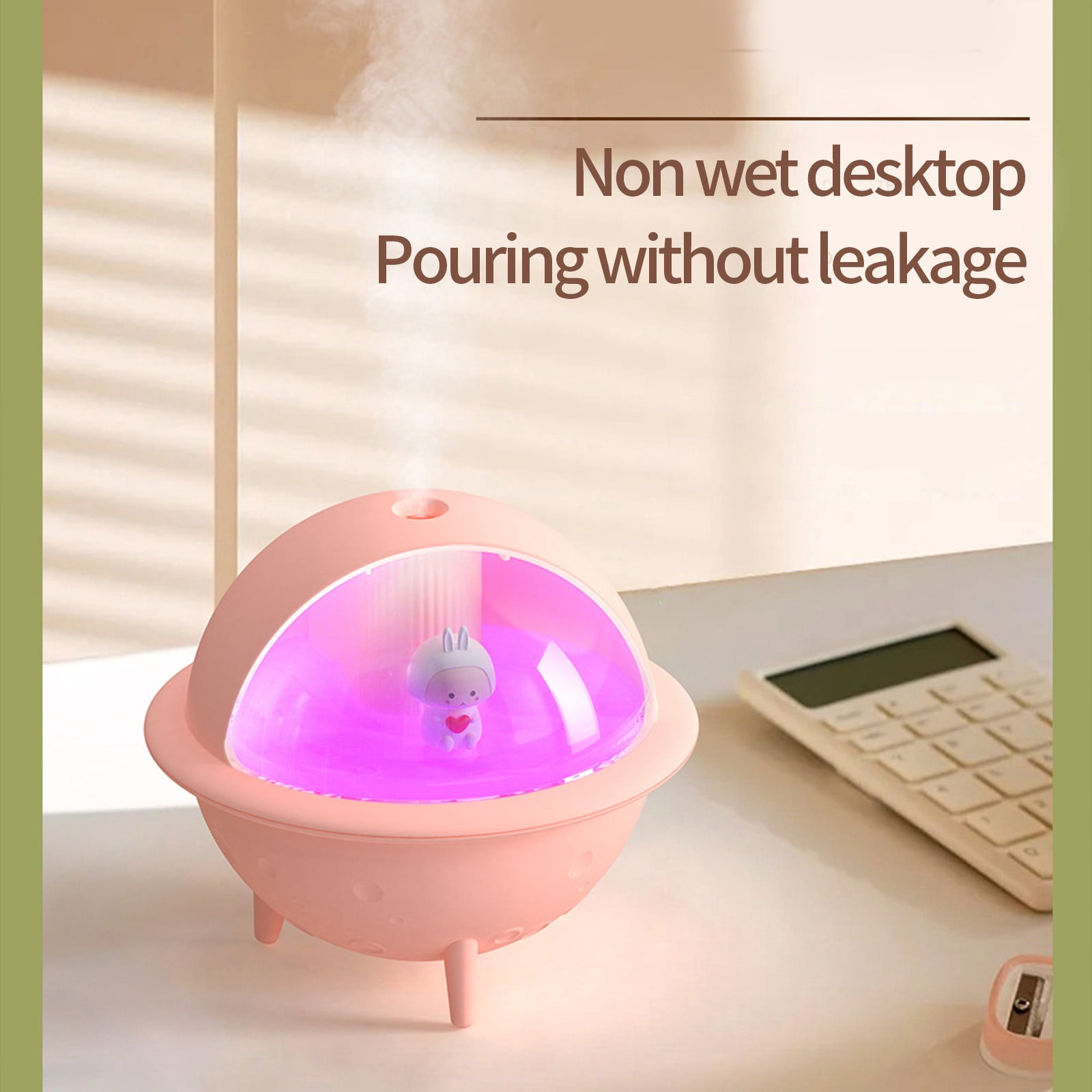 Specollect Clearance 4Pcs USB Humidifier with 7 Colors LED Night Light, Small Humidifier for Kids, Plant, Bedroom, Office, Desk, Babies Room