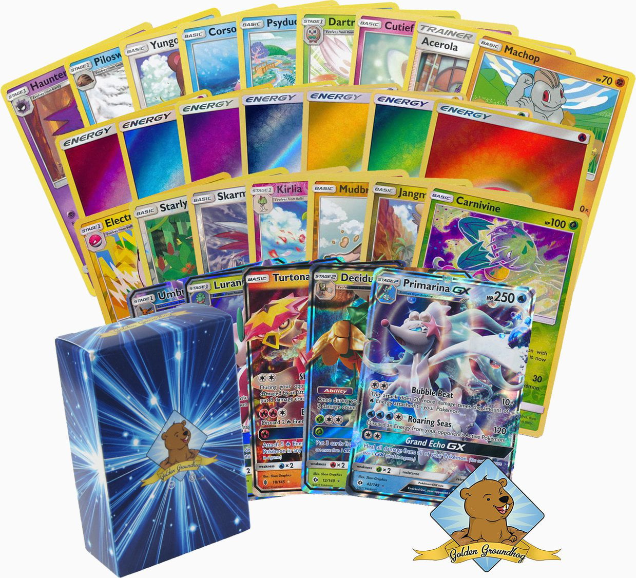 Lot of 50 pokemon cards random gx 