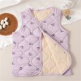 thumbnail image 2 of Odeerbi Kids Boys Girls Quilted Puffer Vest Fall Winter Thermal Gilet Down Vest Children's Single Breasted Thick Fleece Warm Sleeveless Jacket Coat Kids Clothes Purple, 2 of 4