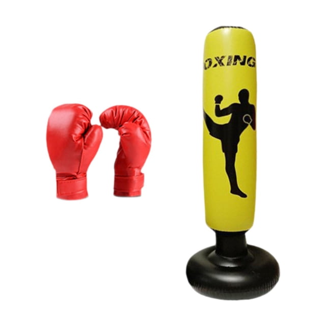 Bolso de boxeo inflable para niños Bolsa pesada Favor regalo de juguete con guantes Bolso de boxeo independiente para entrenamiento Karate